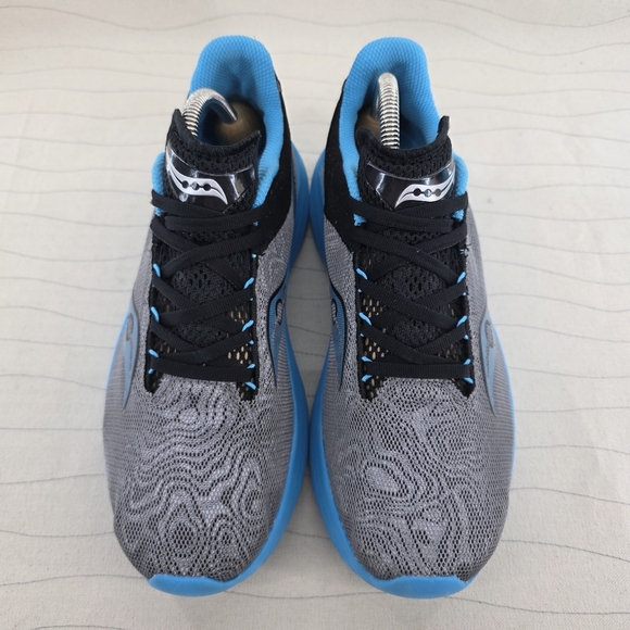 Saucony Womens Kinvara 14 Gray Blue Black Running Sneakers Shoes S10823-60 Sz 9 - Picture 3 of 12